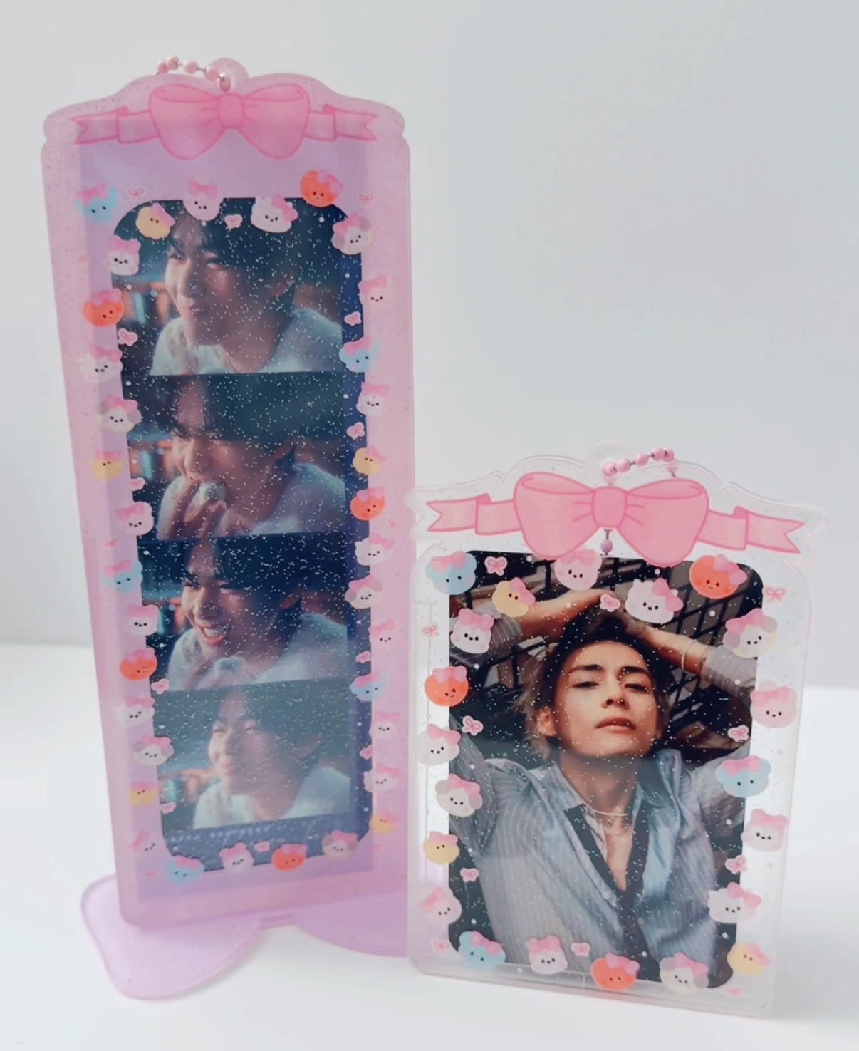 Bowtiful Glitter Acrylic Photostrip & Photocard Holder