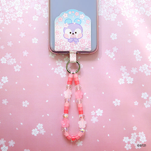 BT21 Cherry Blossom Phone Tag Holder