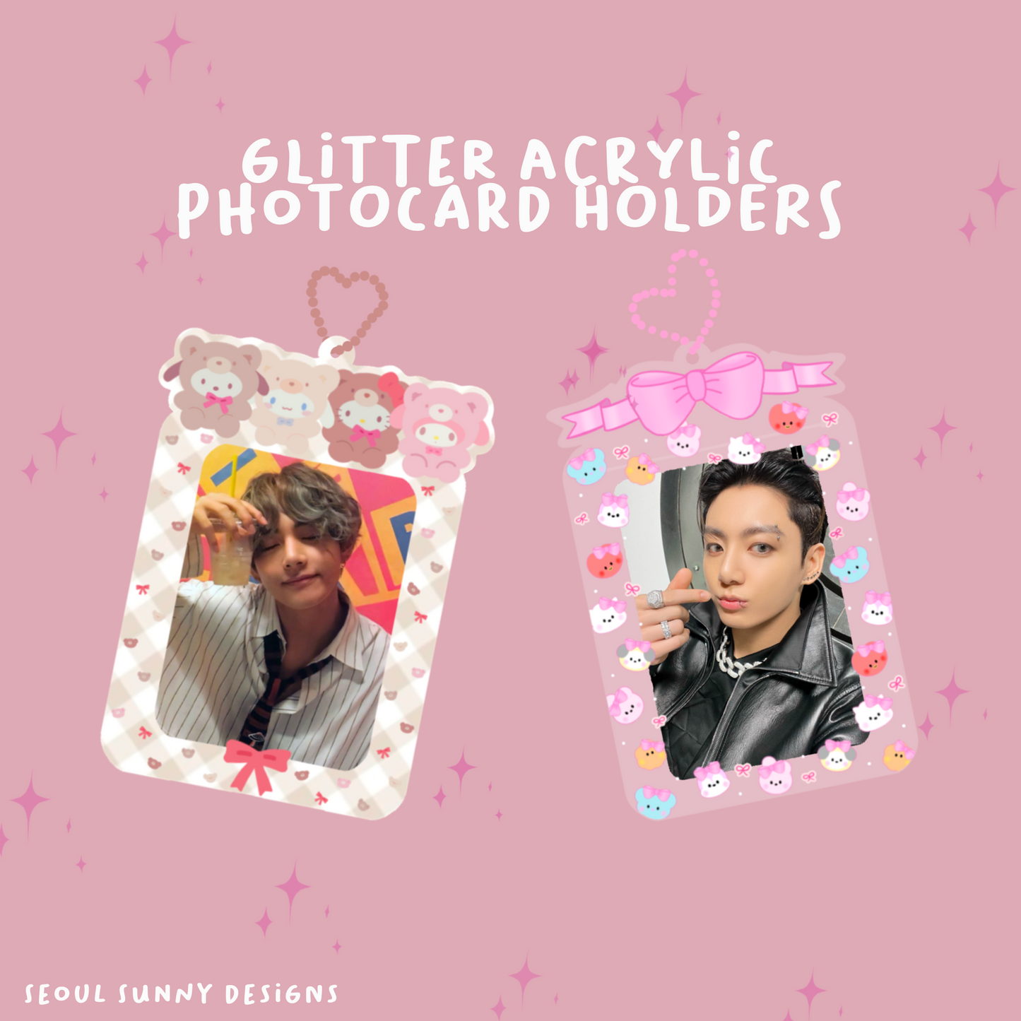 Seoul Sunny Designs Acrylic Glitter Photocard Holder