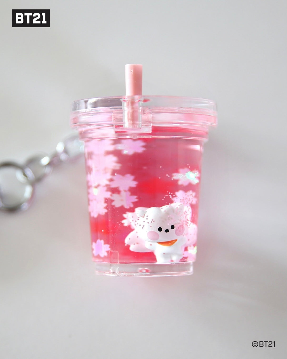 BT21 Cherry Blossom Water Keyring