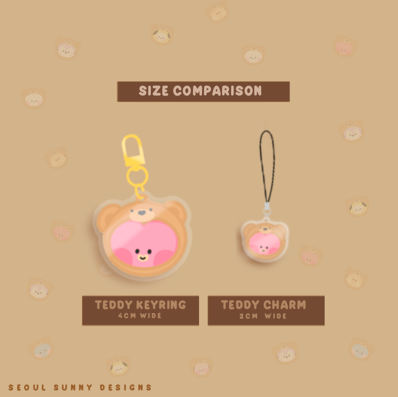 Teddy Mini Acrylic Charms