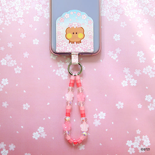 BT21 Cherry Blossom Phone Tag Holder