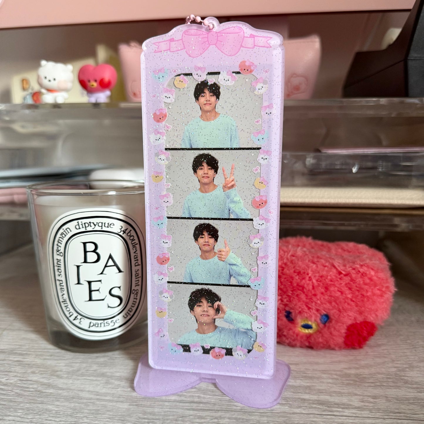Bowtiful Glitter Acrylic Photostrip & Photocard Holder
