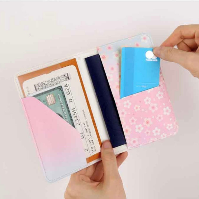 BT21 Leather Patch Cherry Blossom S Passport Cover