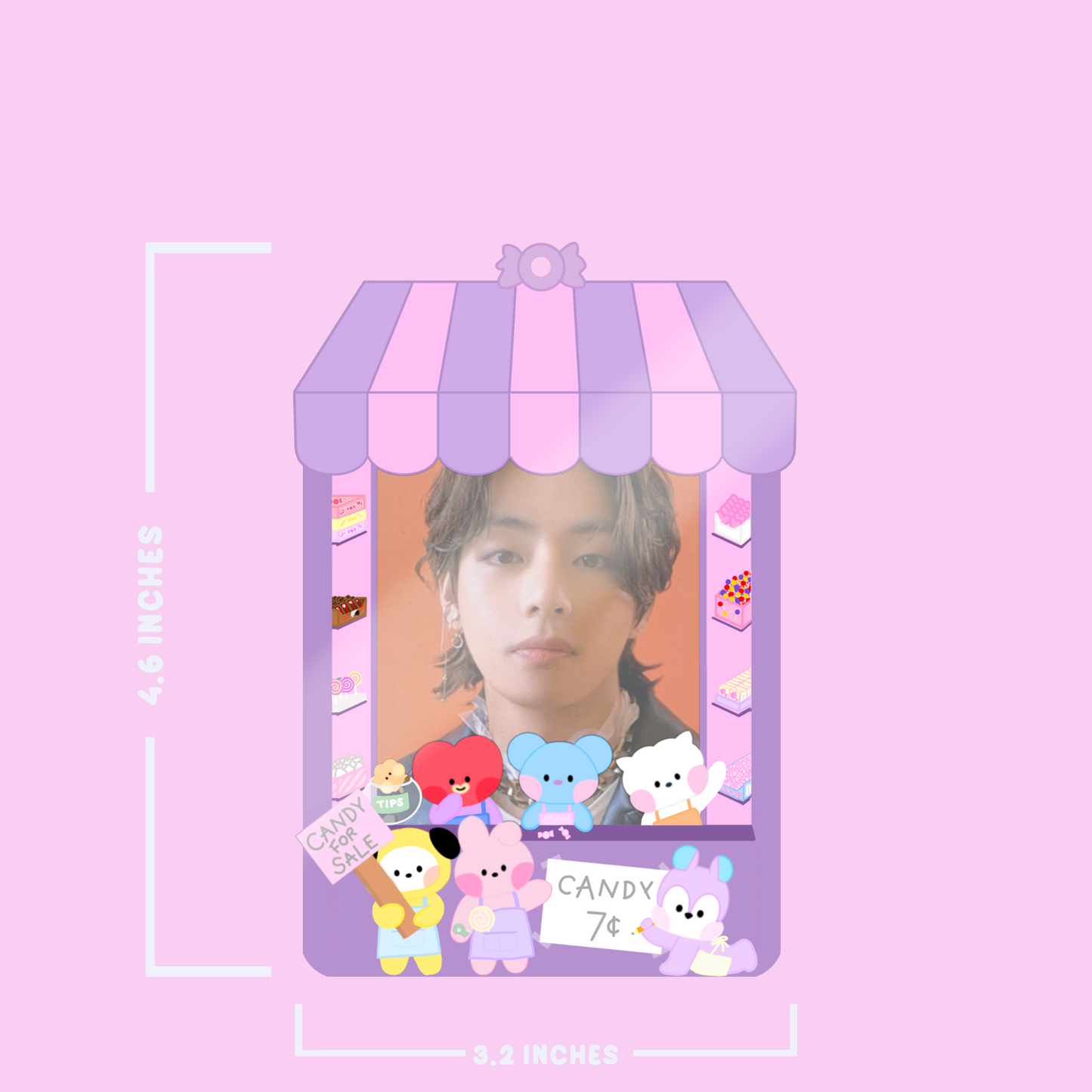 Seoul Sunny Designs BT21 Candy Shoppe Acrylic Photocard Holder