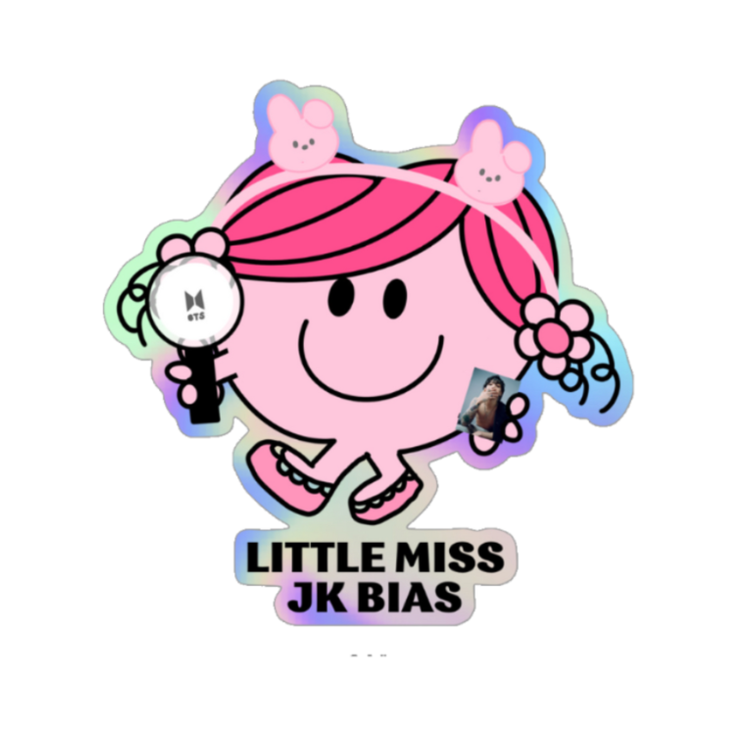 Little Miss Army Holographic Stickers