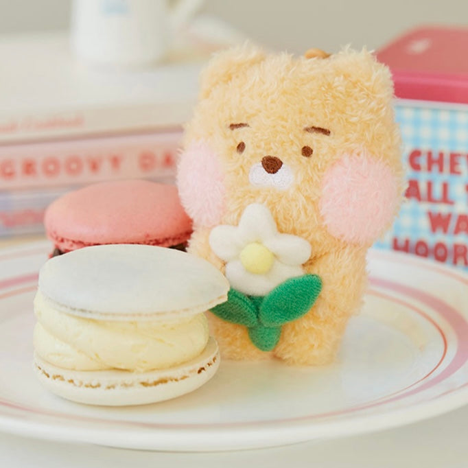 Kakao Friends Ryan Boucle Plush w/flower keyring