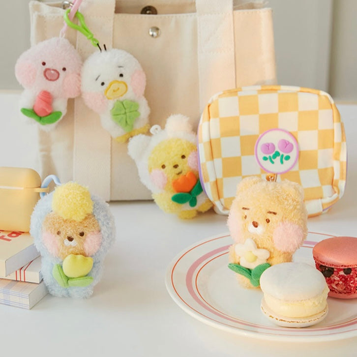Kakao Friends Ryan Boucle Plush w/flower keyring