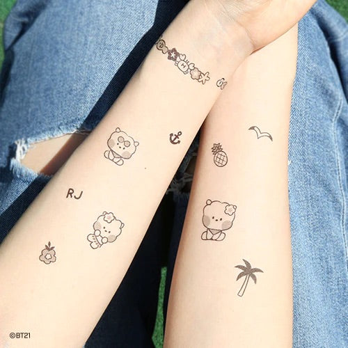 BT21 Summer Sky Tattoo Stickers