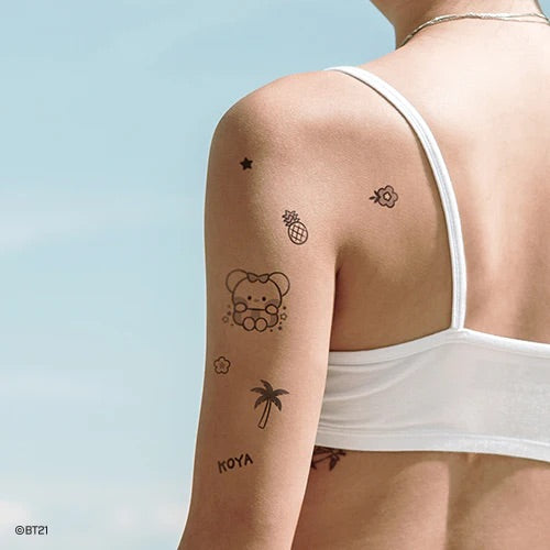 BT21 Summer Sky Tattoo Stickers