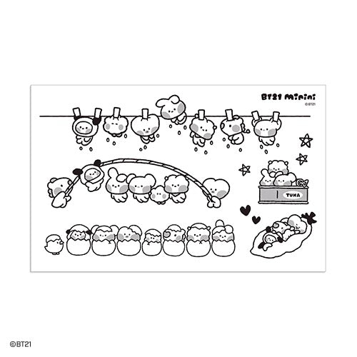 BT21 Summer Sky Tattoo Stickers