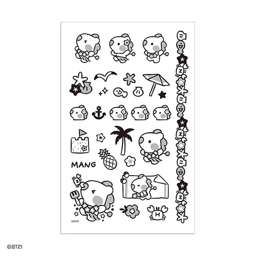 BT21 Summer Sky Tattoo Stickers