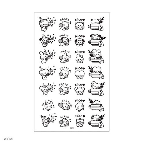 BT21 Summer Sky Tattoo Stickers