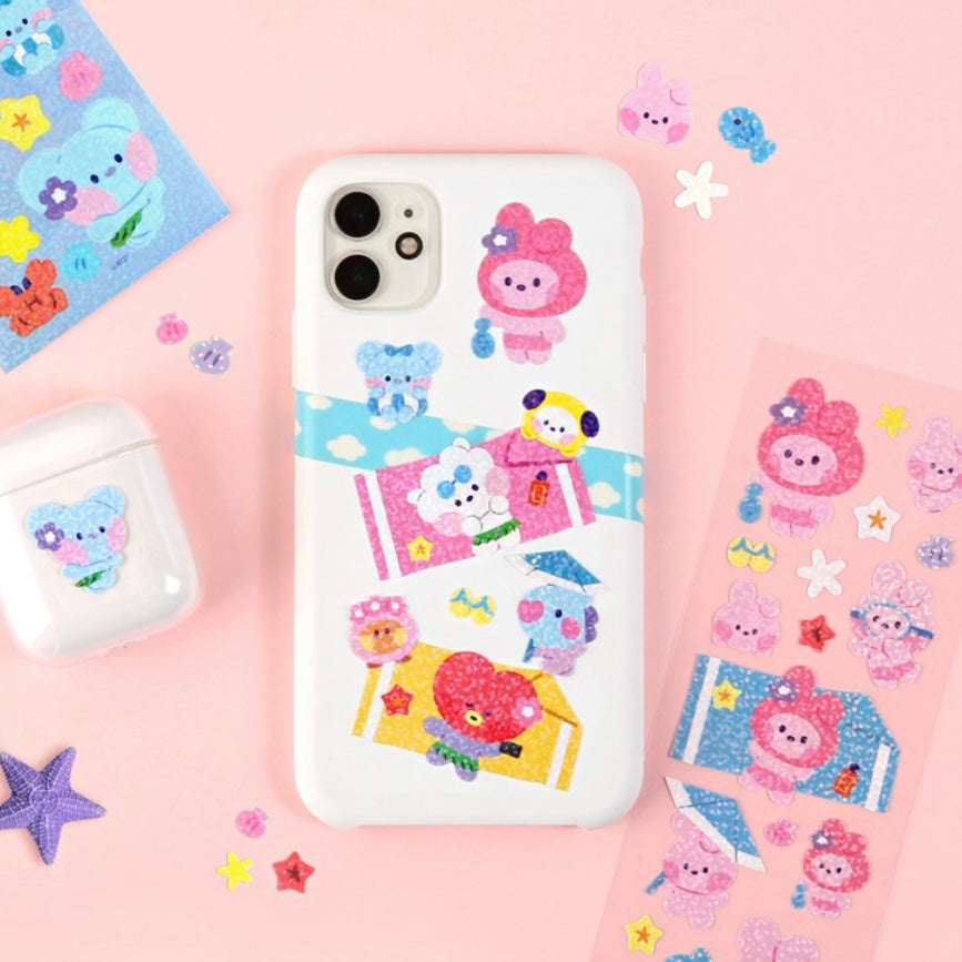 BT21 Summer Sky Hologram Holographic Stickers