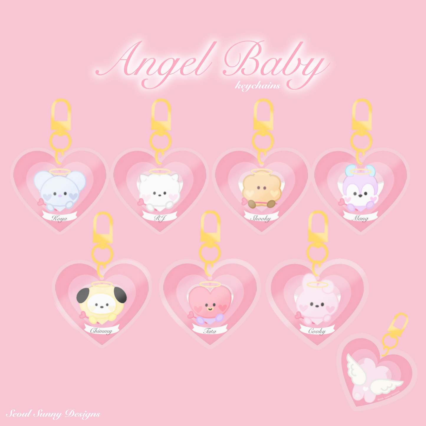 Angel Baby / Sweethearts Iridescent Keychain