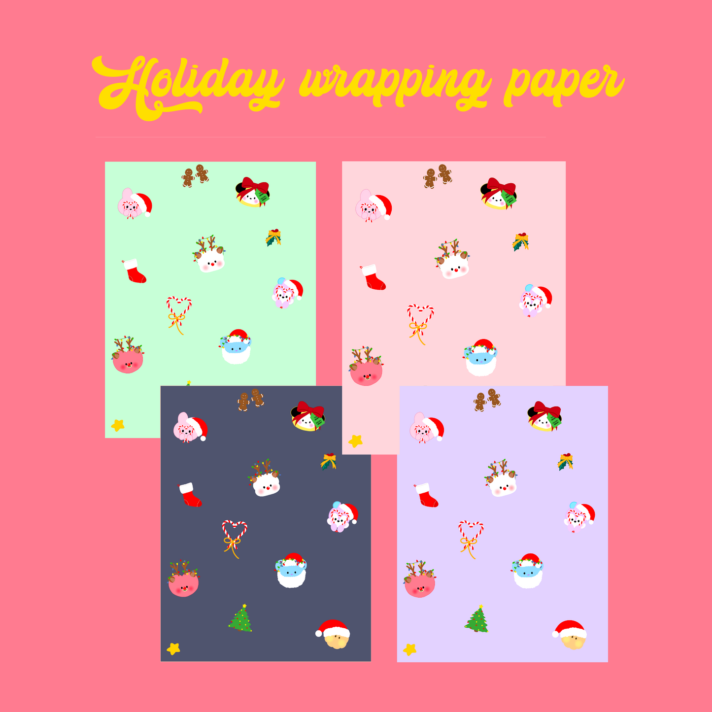 Seoul Sunny Designs Wrapping Paper & Gift Tags Holiday