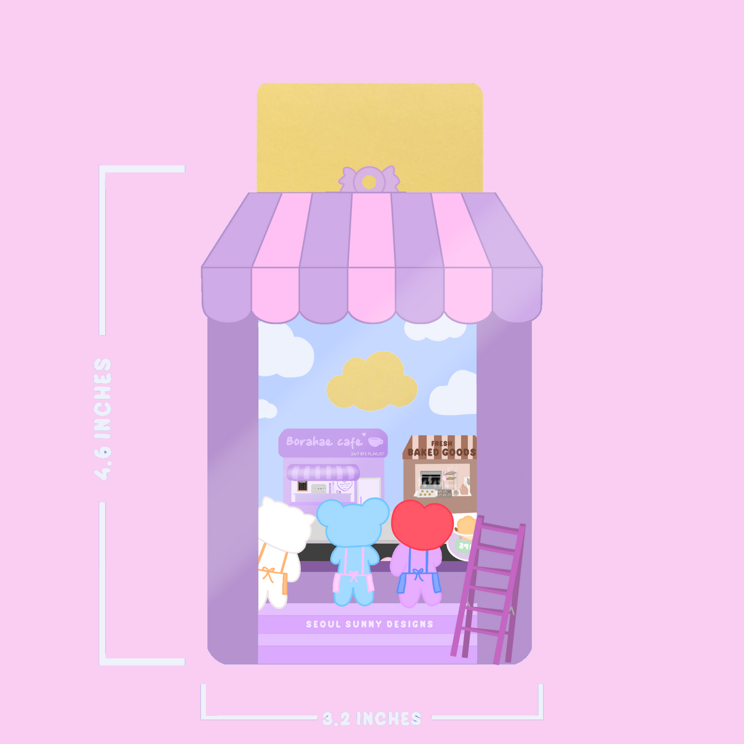 Seoul Sunny Designs BT21 Candy Shoppe Acrylic Photocard Holder