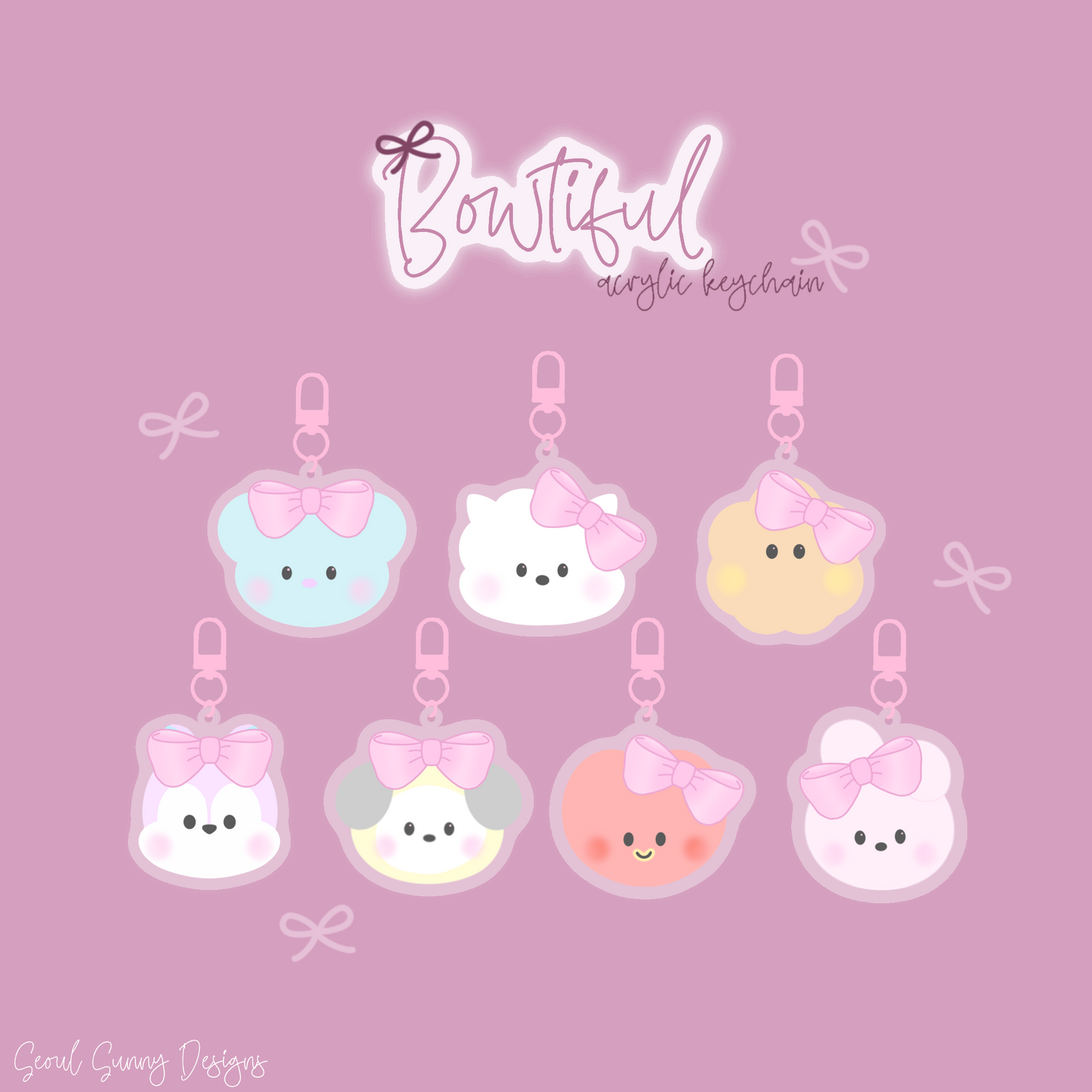 Seoul Sunny Designs Bowtiful Acrylic Keychain
