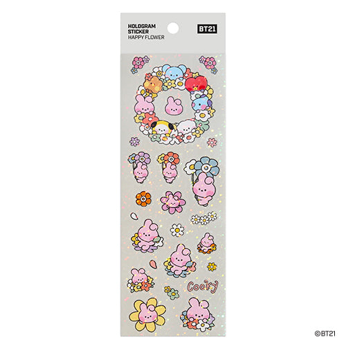 BT21 Happy Flower Hologram Holographic Stickers