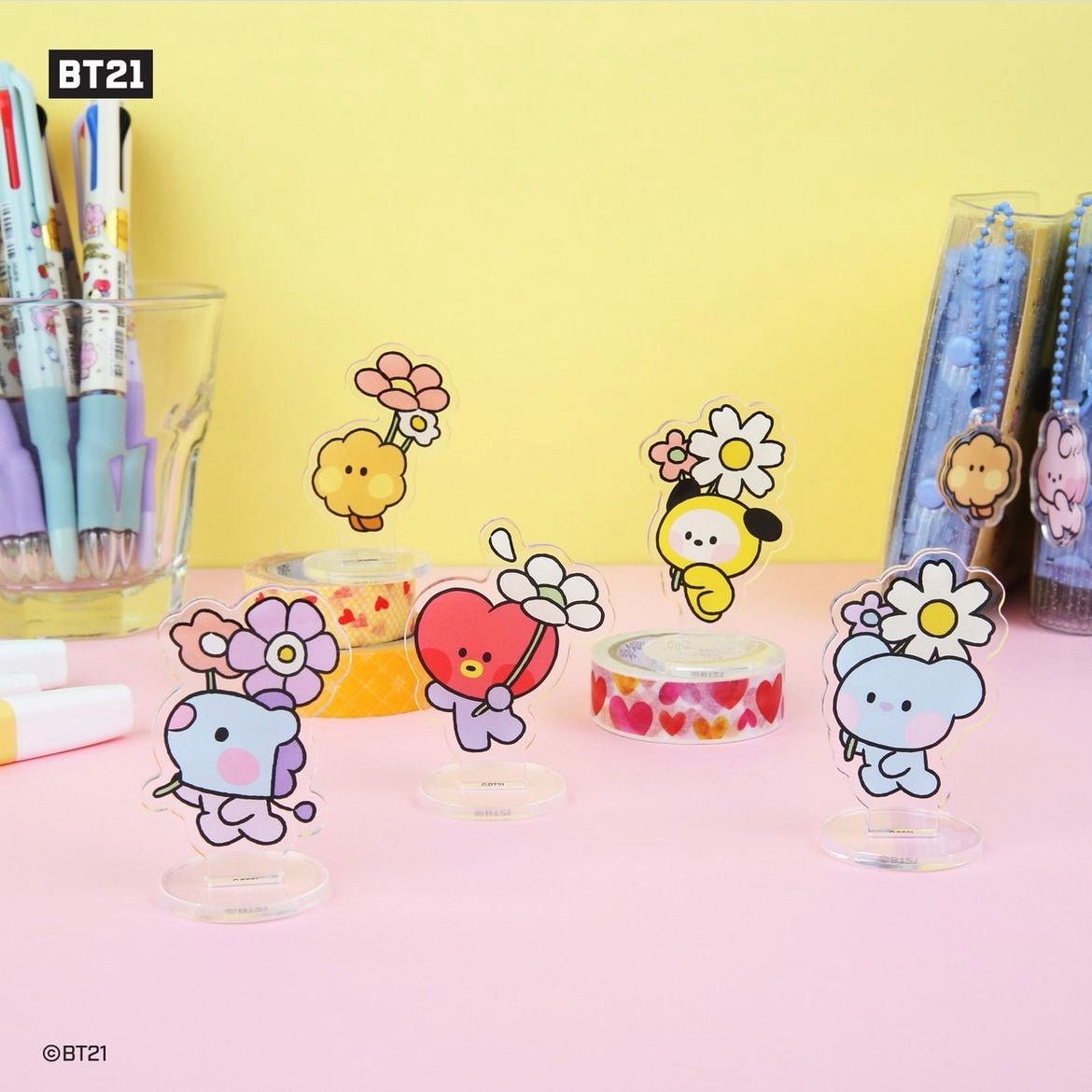 BT21 Happy Flower Acrylic Stand Decor