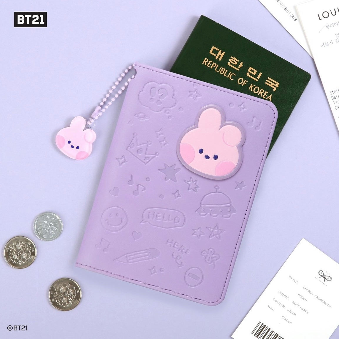 BT21 Minini Leather Patch Passport Cover