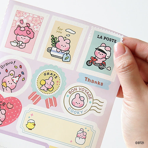 BT21 Minini Removable Gift Stickers 3 Sheets