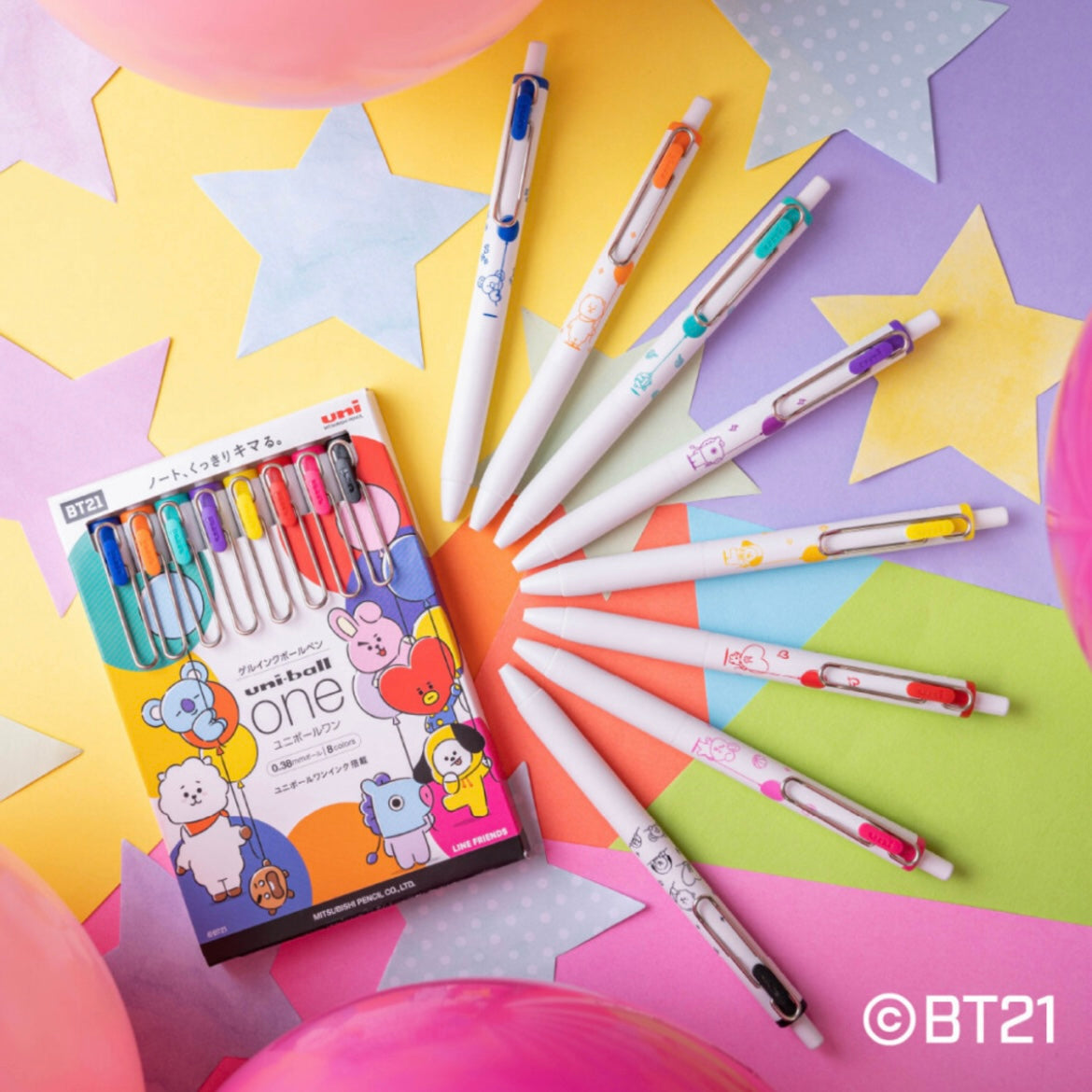 BT21 Ultra Fine Ball Point Pen with MANG Topper - Basic