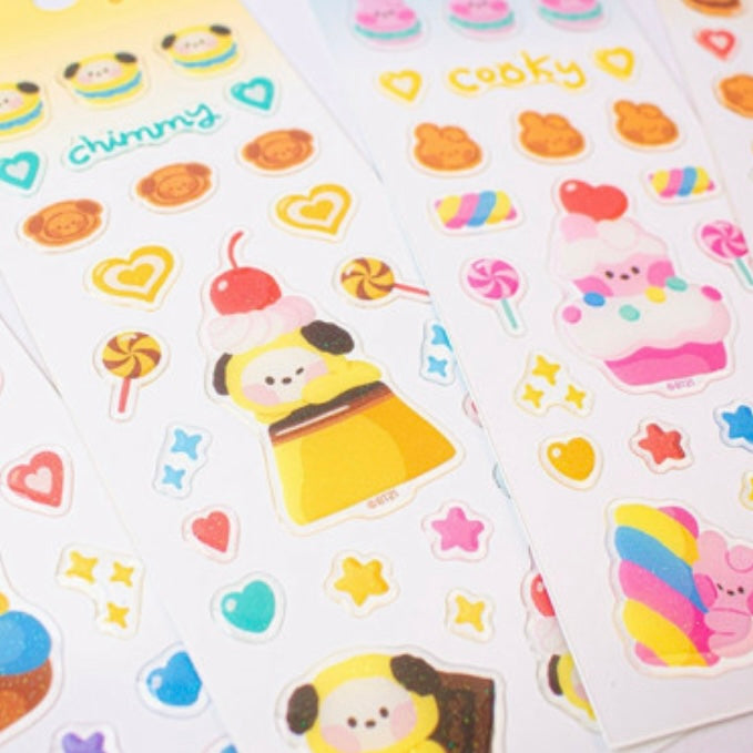 BT21 Sweetie Jelly Glitter Stickers