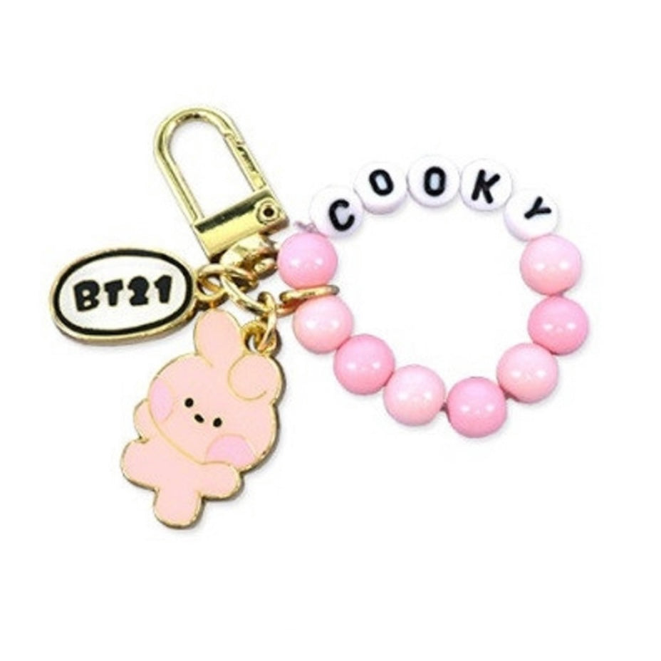 BT21 Minini Metal Bead Keyring Keyholder