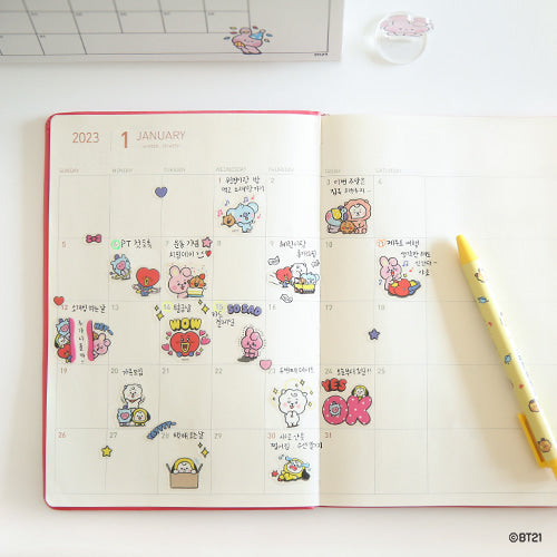 BT21 Everyday Clear Stickers 2 Sheets