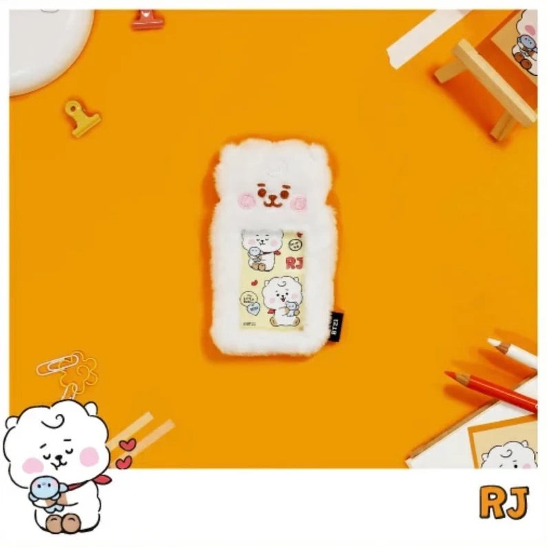 BT21 Furry Photocard Holder with keyring