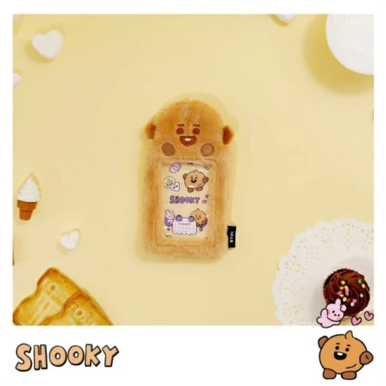 BT21 Furry Photocard Holder with keyring