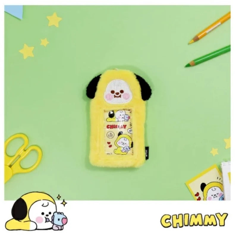 BT21 Furry Photocard Holder with keyring