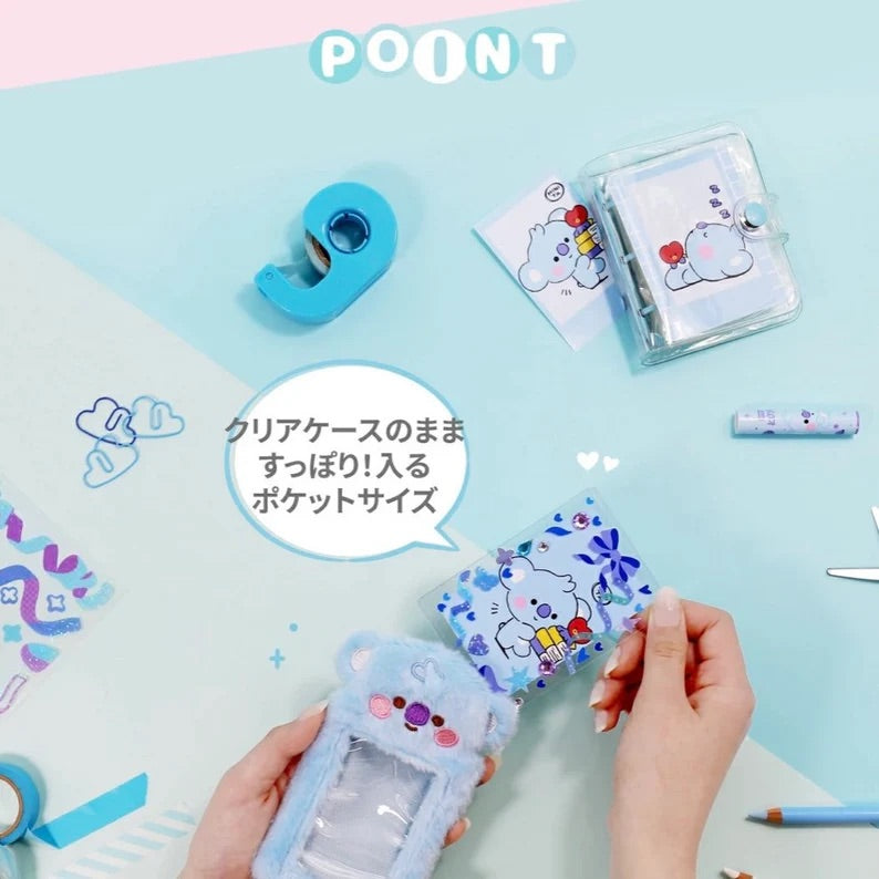 BT21 Furry Photocard Holder with keyring