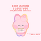 BT21 Minini I Love You Holographic Stickers