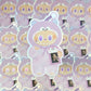 Big into energy Luck labubu x BT21 Holographic Sticker