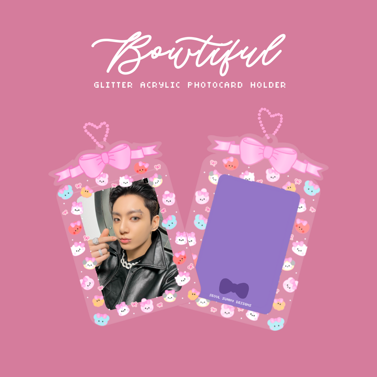 [PRE-ORDER] Seoul Sunny Designs Acrylic Glitter Photocard Holder