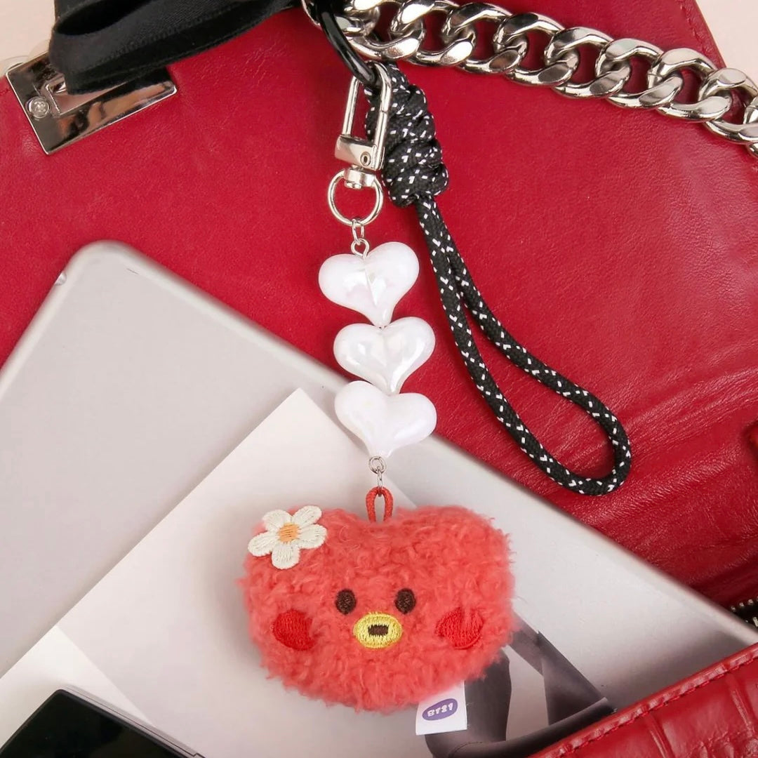 [2nd PREORDER] BT21 Minini Beads Plush (Face) Keyring