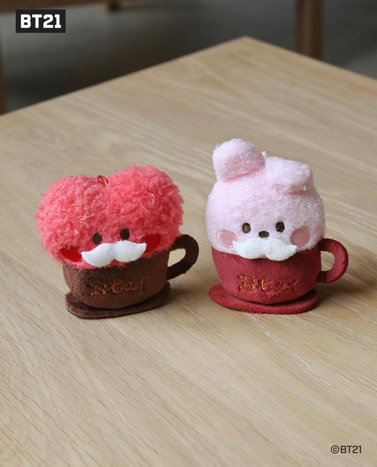 BT21 Minini Latte Plush Keyrings