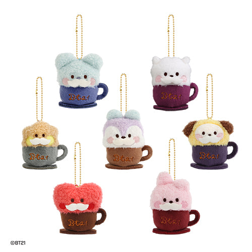 BT21 Minini Latte Plush Keyrings