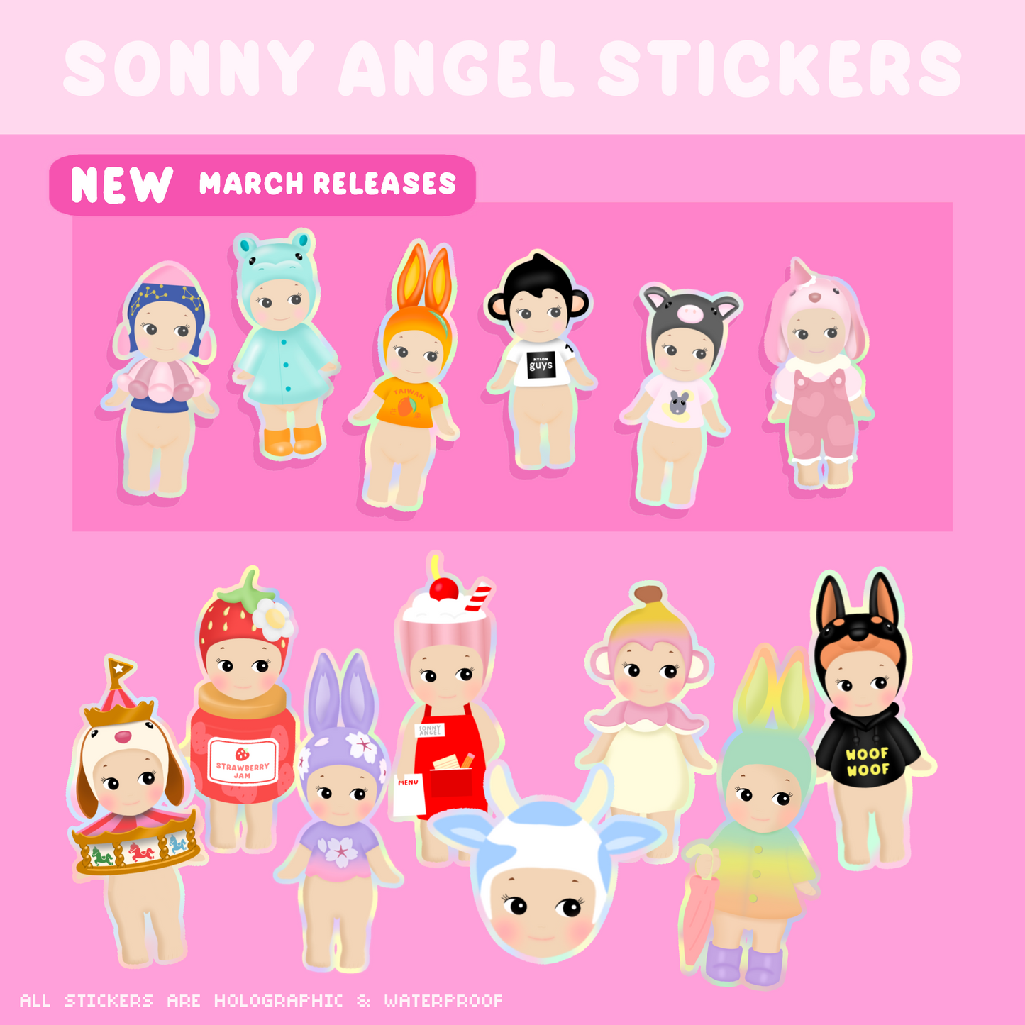 Sonny Angel Holographic Stickers