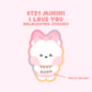 BT21 Minini I Love You Holographic Stickers