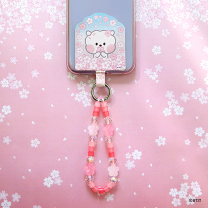 BT21 Cherry Blossom Phone Tag Holder