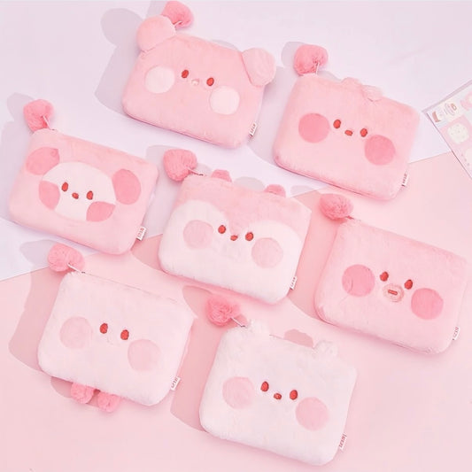 Sanfu x BT21 Plush Pouch with heart plush pull