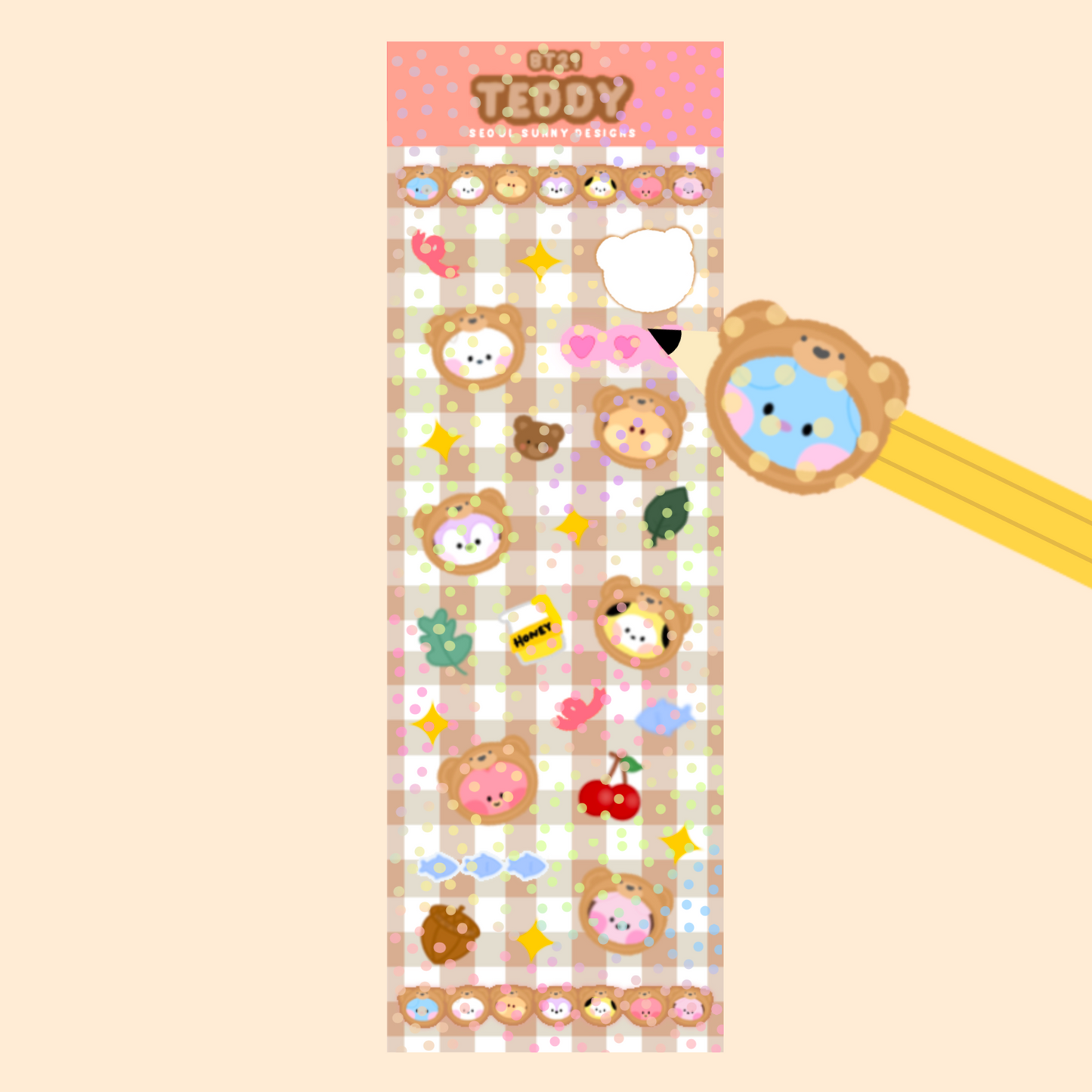 Seoul Sunny Designs BT21 Holographic Stickers
