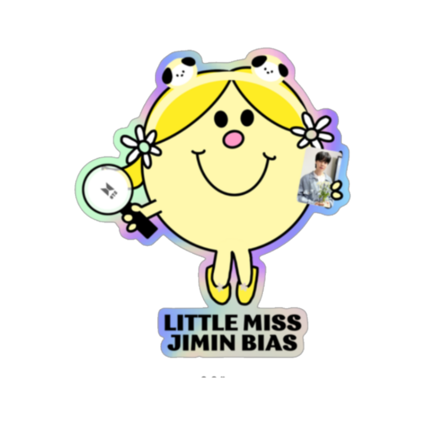 Little Miss Army Holographic Stickers