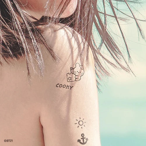 BT21 Summer Sky Tattoo Stickers