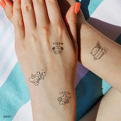 BT21 Summer Sky Tattoo Stickers