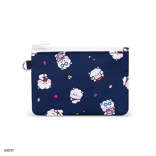 BT21 Minini Pattern Double Pocket Coin Card Pouch