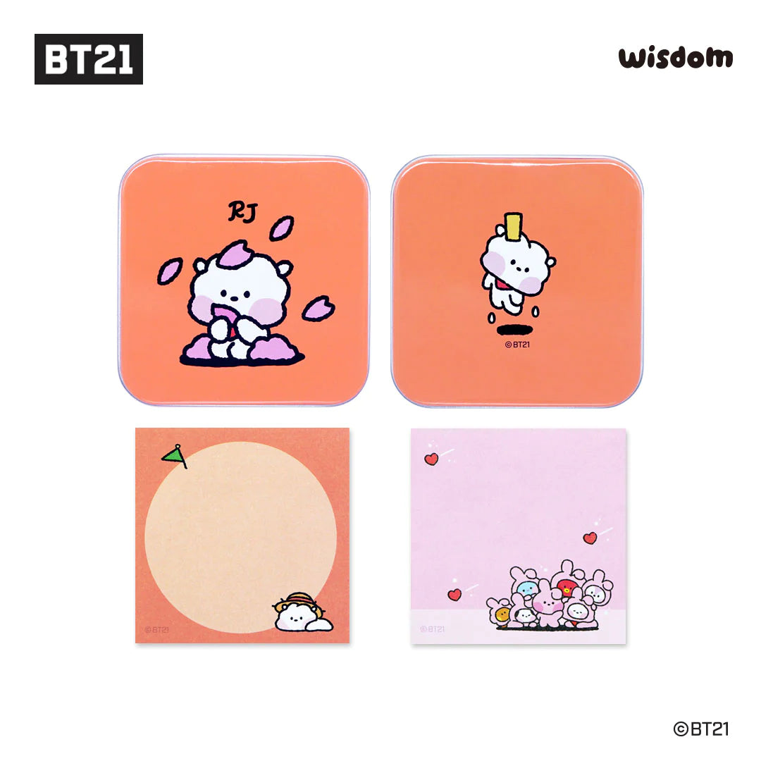 Bt21 Rj Notepad Mini So BT21 Minini Tin w/memo paper – SEOUL SUNNY